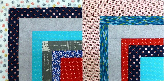 Quarter Log Cabin blocks for STB2