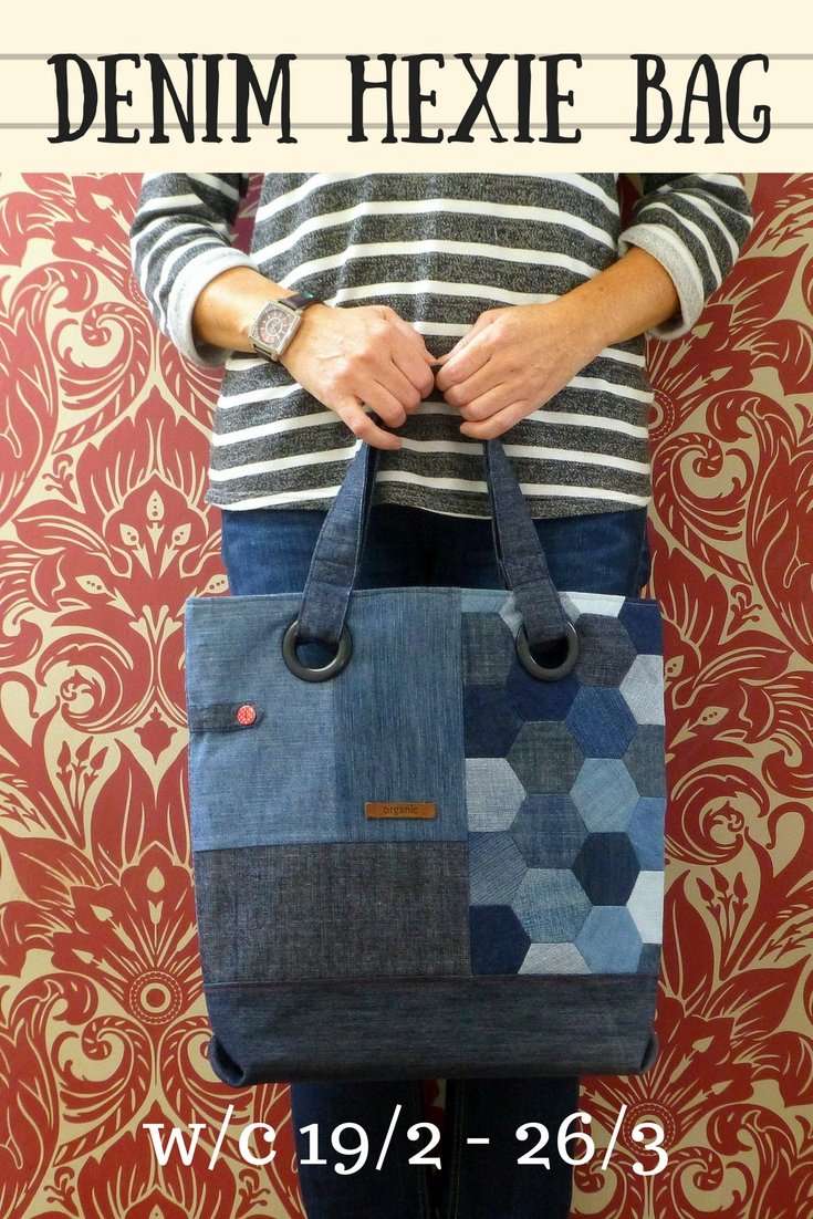 Denim Purse with Drawstring Closure (from OLD JEANS)