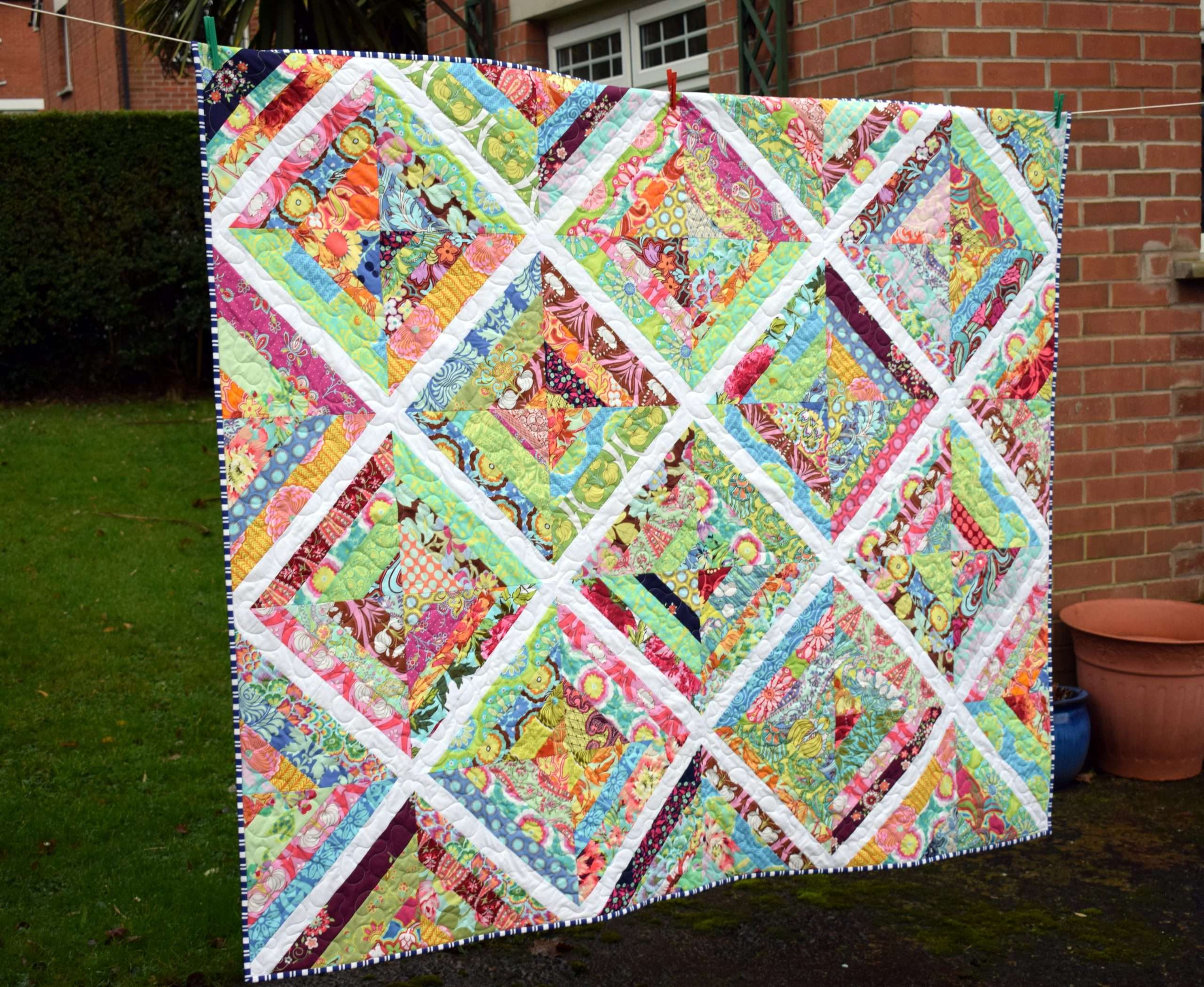 Strip Pieced Birthday Quilt - Just Jude Designs - Quilting, Patchwork ...