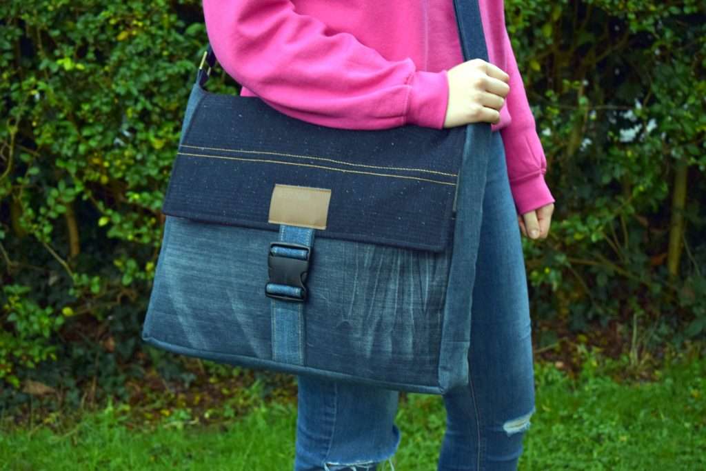 Denim satchel clearance