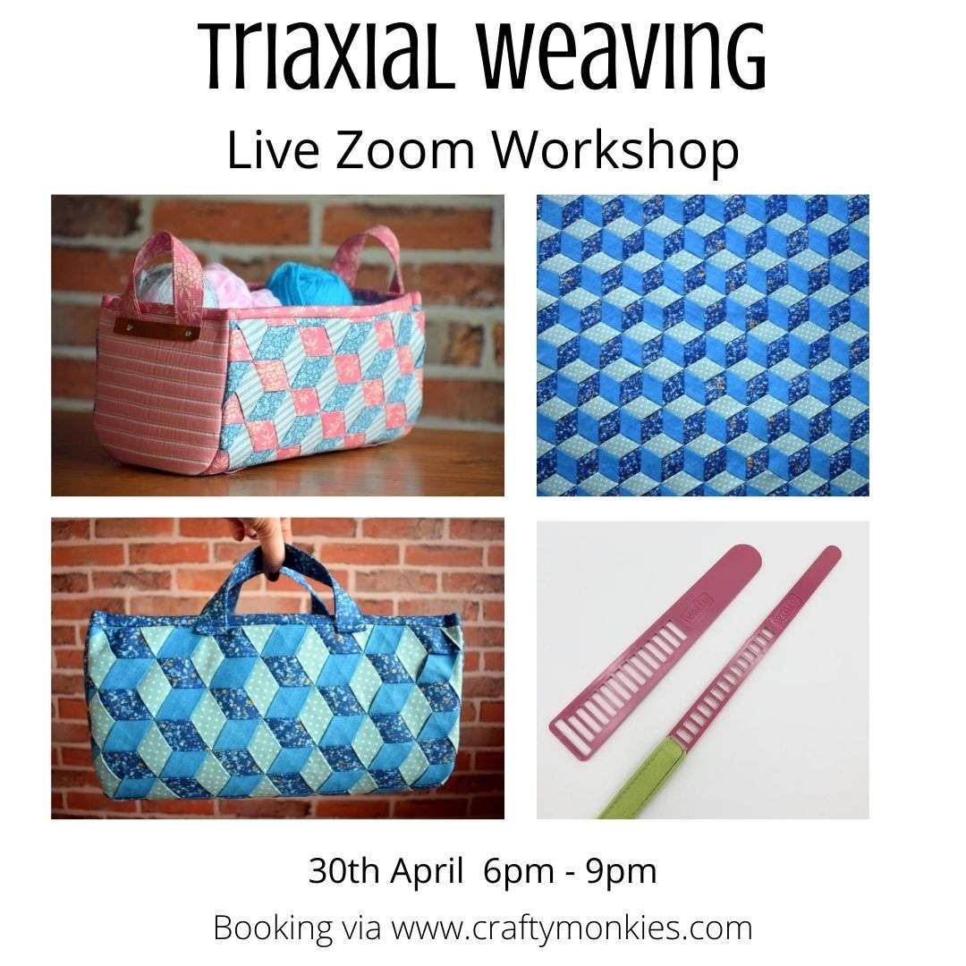 Learning to Weave with Fabric Strips: Triaxial Tumbling Block